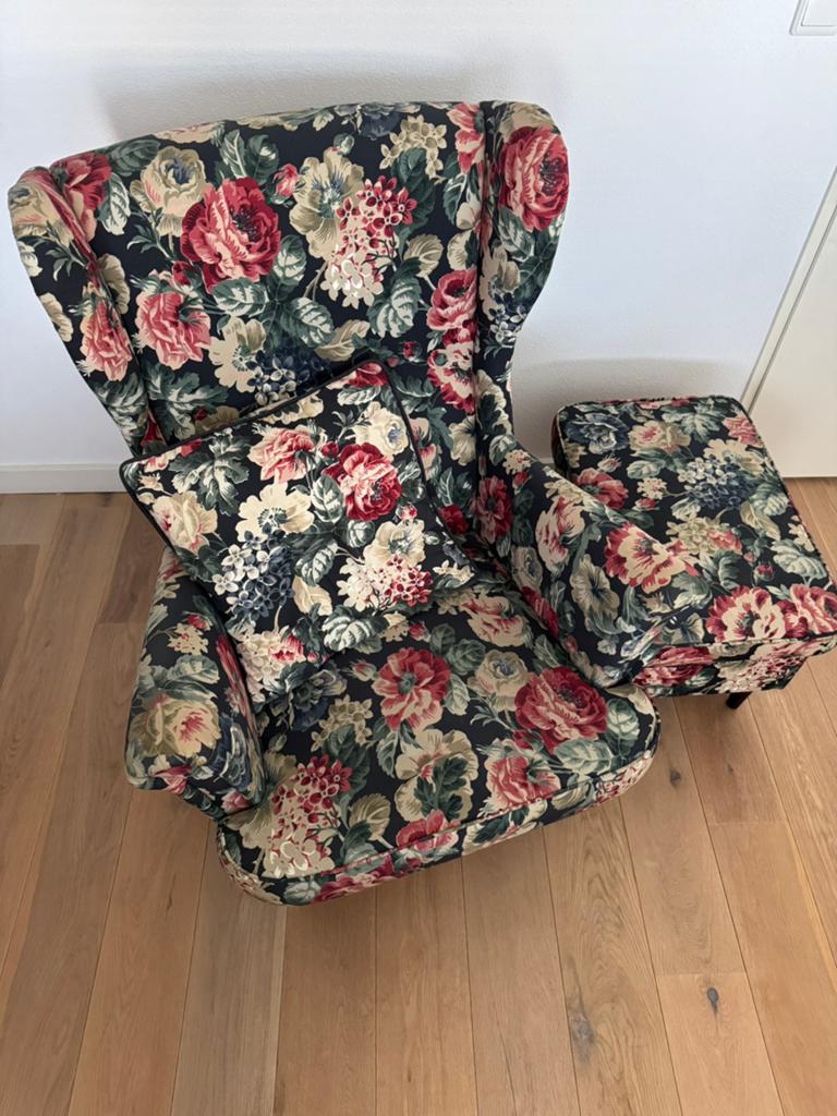 Strandmin Ikea fauteuil, Huis en Inrichting, Fauteuils, Ophalen, 75 tot 100 cm, Zo goed als nieuw, Stof