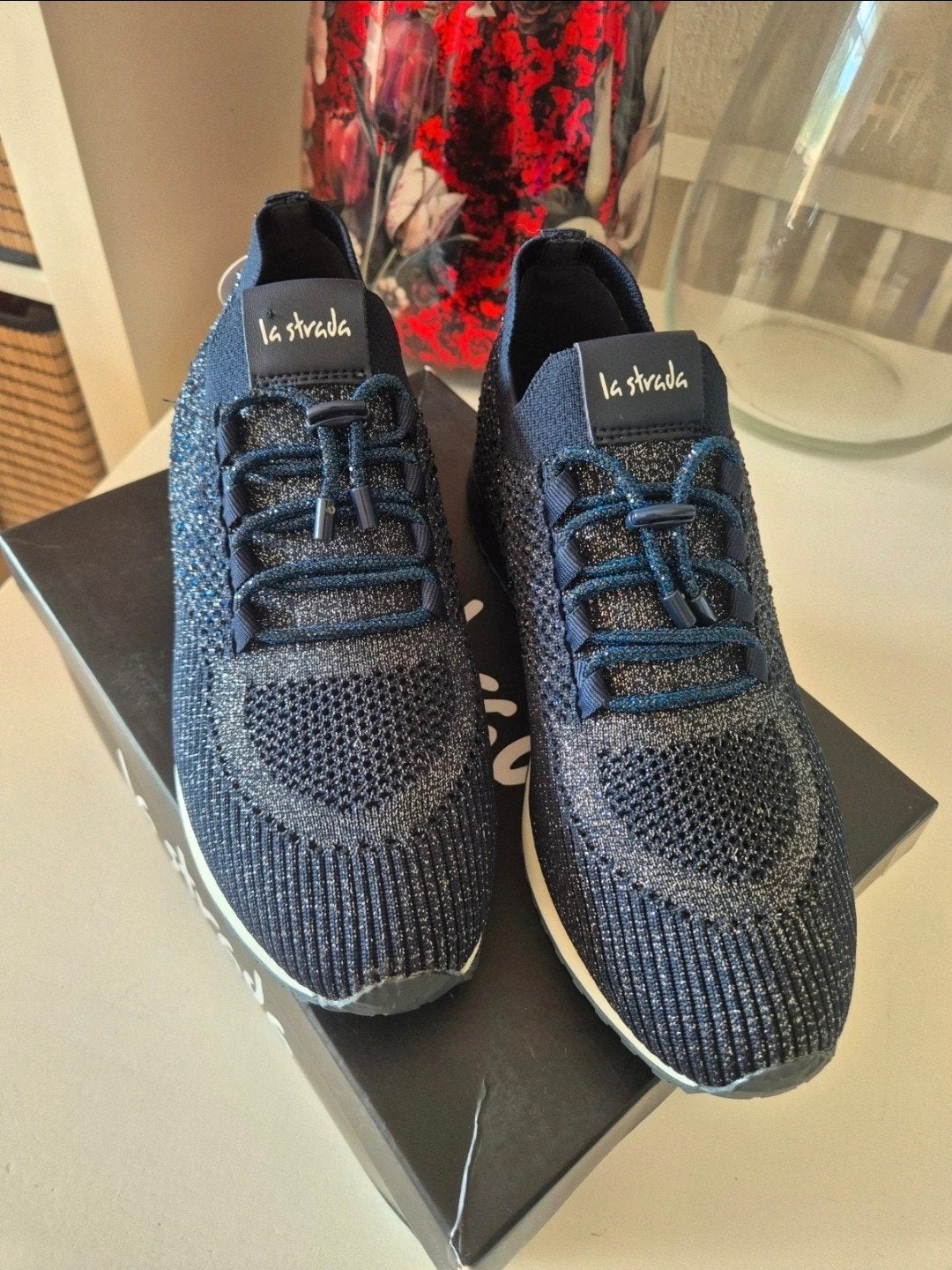 La Strada Sneakers Blauw/Zilver Maat 42 Nieuw, Kleding | Dames, Blauw, Nieuw, Ophalen of Verzenden, Sneakers of Gympen