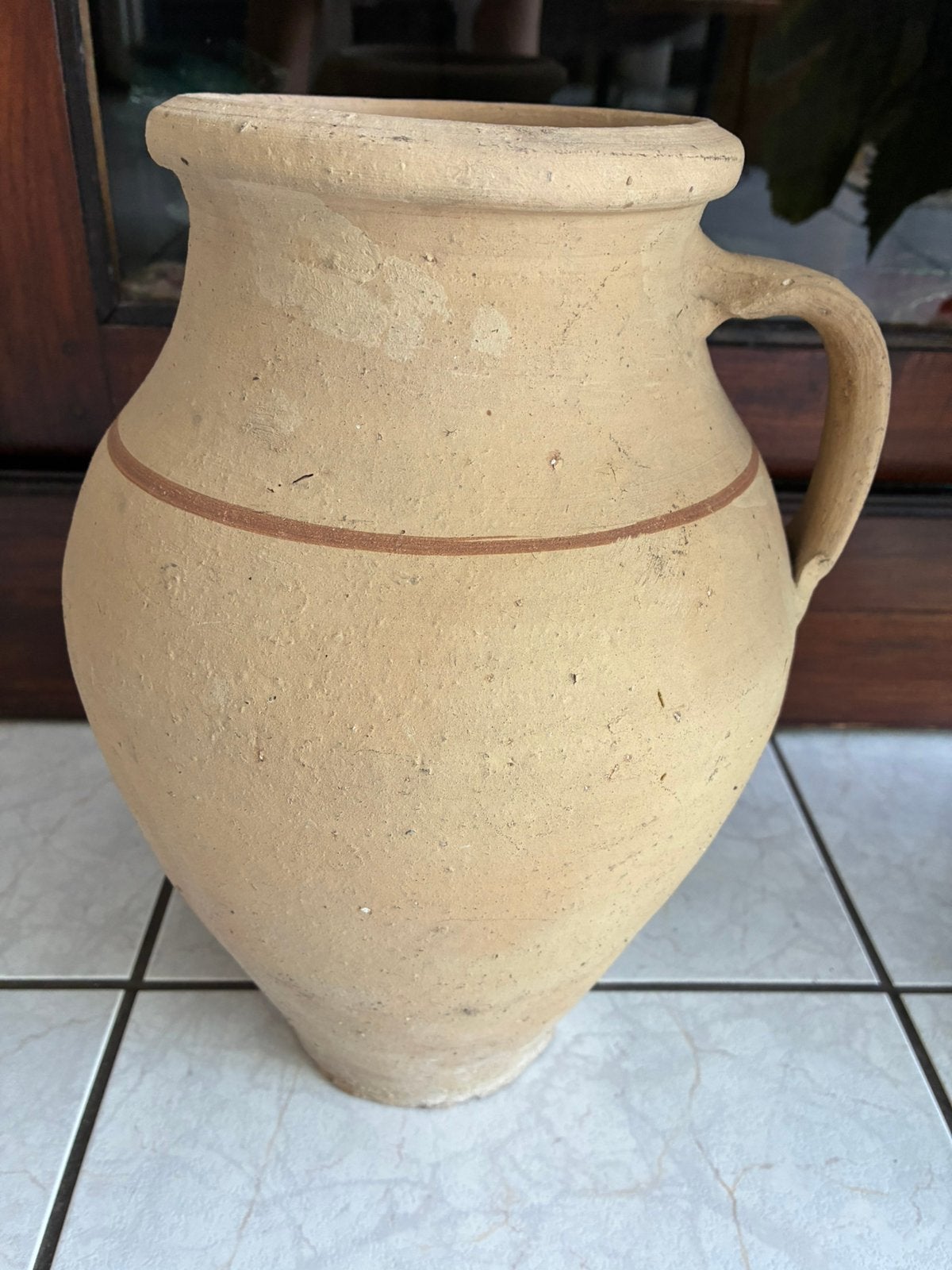 Brocante terracotta Vaas/Kruik, Antiek en Kunst, Ophalen
