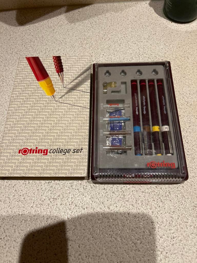 Rotring rapidograph pennenset 2x, Diversen, Schrijfwaren, Ophalen of Verzenden, Gebruikt