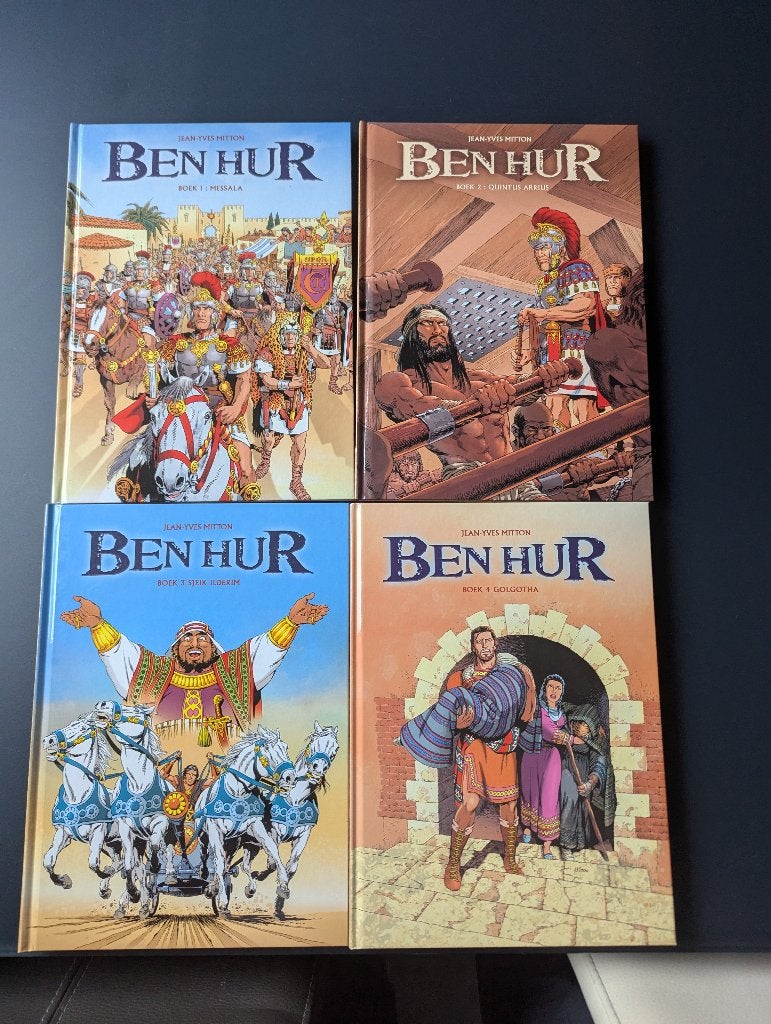 Ben Hur, complete reeks, 1 t/m 4, hardcovers, Mitton, Boeken, Stripboeken, Complete serie of reeks, Ophalen of Verzenden, Zo goed als nieuw