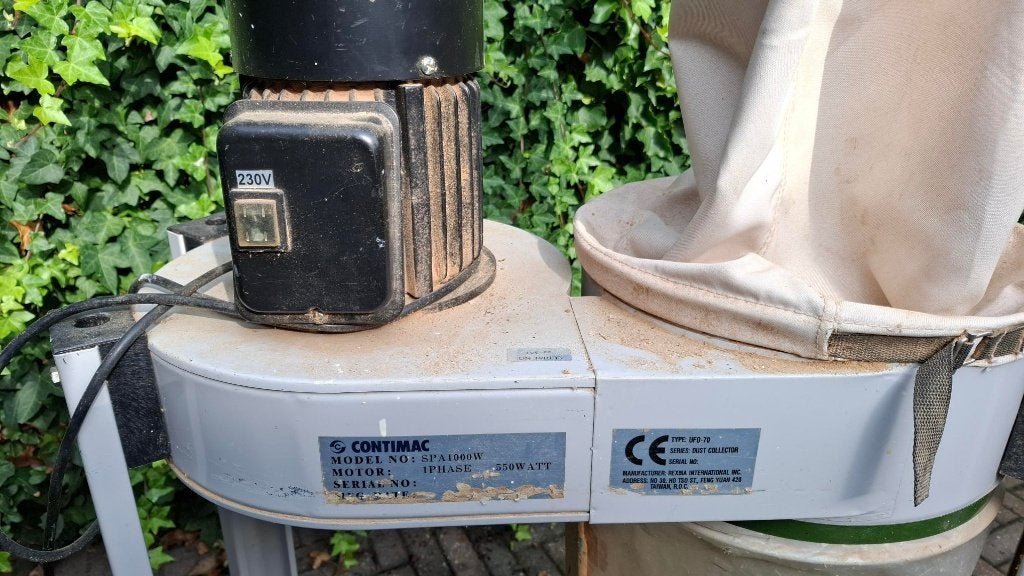 Afzuiging zaagmachine Contimac, Ophalen, Gebruikt
