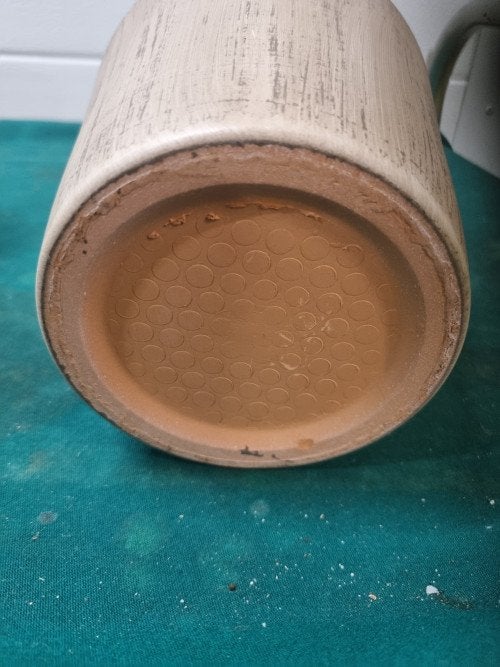 bloempot bruin gestreept, Ophalen of Verzenden, 'T Olde Gre-j, Info@toldegrej.nl, Endepoelstraat 20f Didam