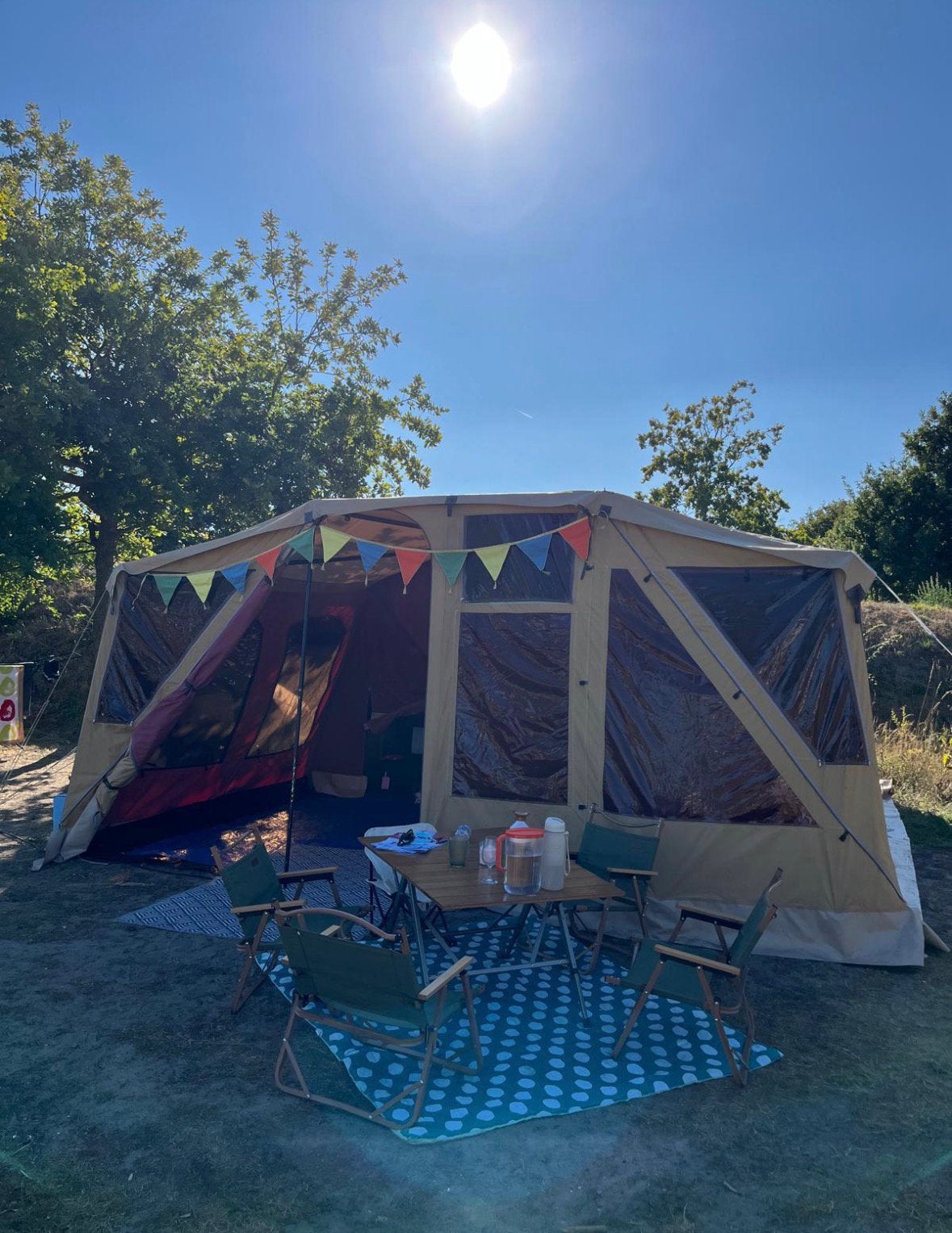 Holtkamper Feluka vouwwagen vintage in goede staat, Ophalen, Meerkleurig, Aanwezig, Meer dan 6