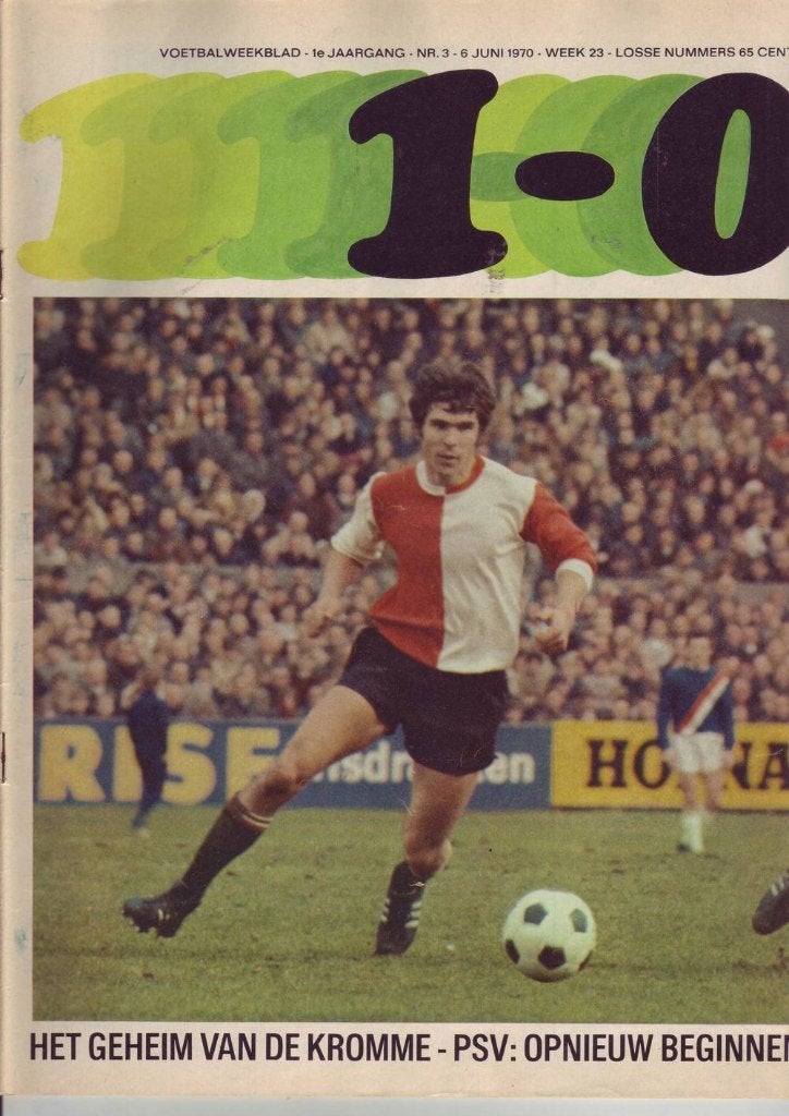 1-0 voetbaltijdschrift 6-6-1970, Verzenden, Gebruikt, Overige binnenlandse clubs, Boek of Tijdschrift