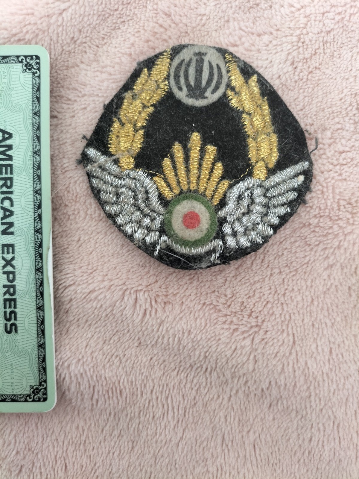 Embleem Iraanse Luchtmacht - Vintage, Verzamelen, Ophalen of Verzenden, Luchtmacht, Azië, Embleem of Badge