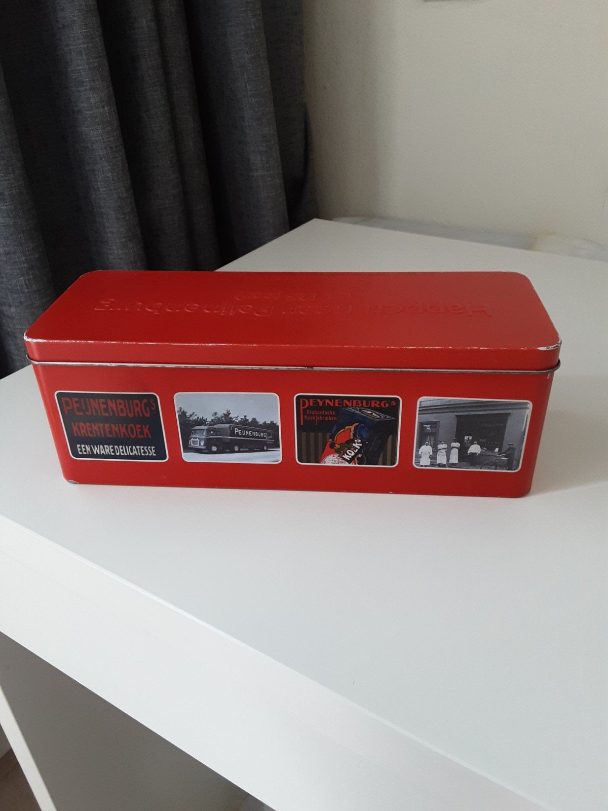 Vintage Peijnenburg Ontbijtkoekblik - Rood, Verzamelen, Ophalen of Verzenden
