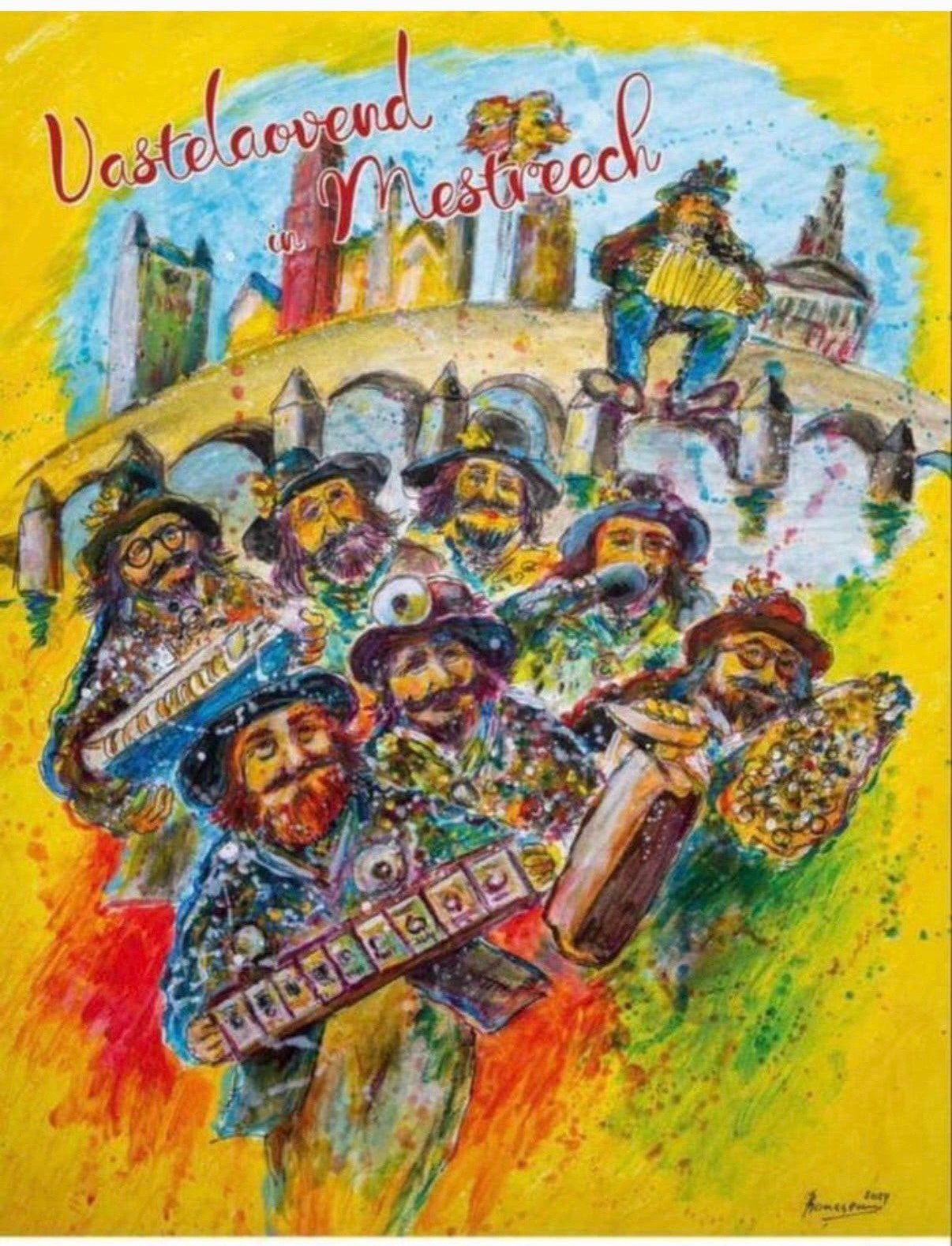 Mestreechse carnavalsposter Chrit Rousseau 2025, Ophalen of Verzenden, Zo goed als nieuw