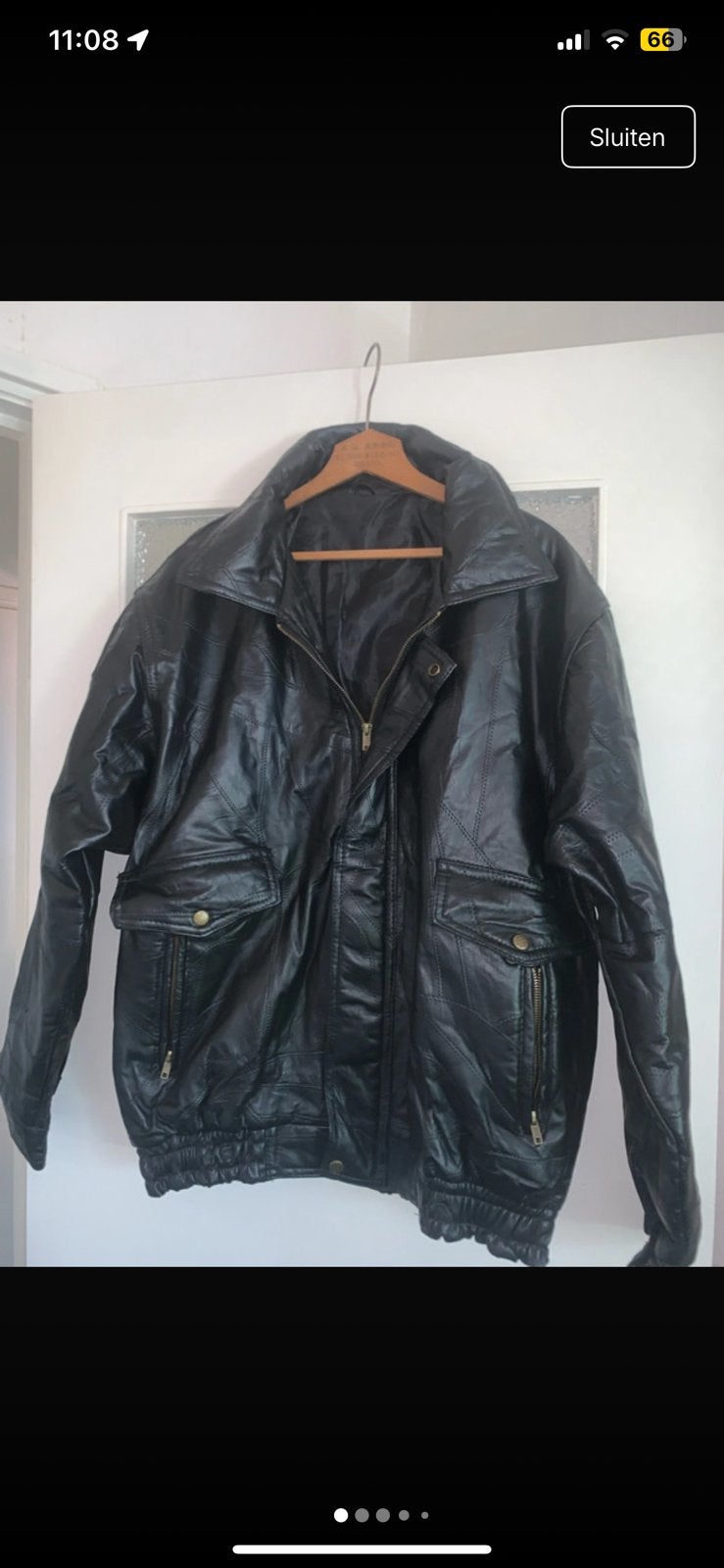 Lederen jack maat Xl, Kleding | Heren, Jassen | Winter, Ophalen of Verzenden, Zo goed als nieuw, Maat 56/58 (XL), Zwart