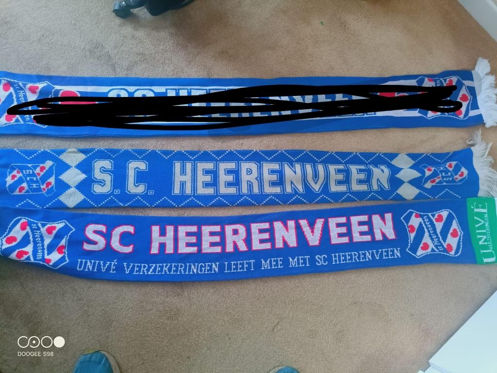 Fansjaal van sc Heerenveen, Sport en Fitness, Maat XS of kleiner, Ophalen, Zo goed als nieuw, Clubaccessoires