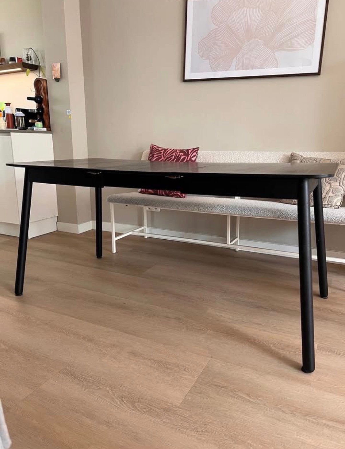 Zuiver Glimps uitschafbare tafel, Ophalen, Zo goed als nieuw, Rechthoekig, 50 tot 100 cm