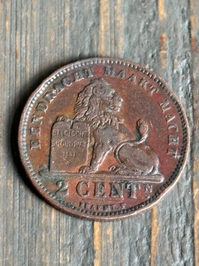 2 Centimes 1905 Belgie, Postzegels en Munten, Ophalen of Verzenden, Losse munt