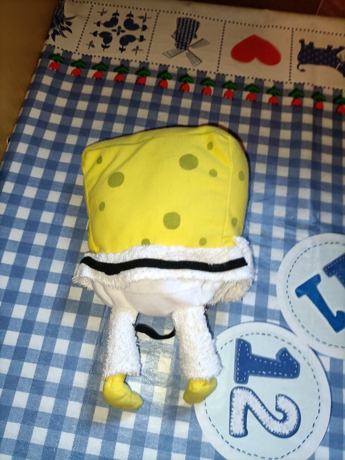 SpongeBob Squarepants knuffel met Karate pak 23 cm groot, Ophalen of Verzenden, Zo goed als nieuw, Overige typen