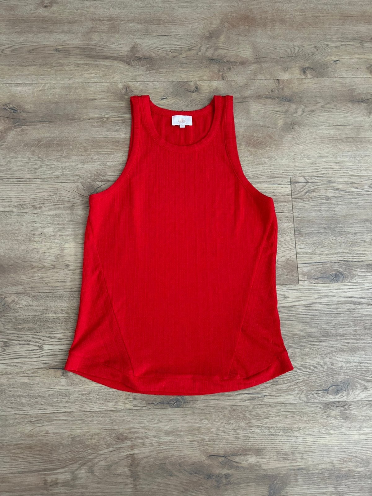 Aaiko dames top rood gemêleerd geribbeld mouwloos Maat XL, Maat 46/48 (XL) of groter, Ophalen of Verzenden, Zo goed als nieuw