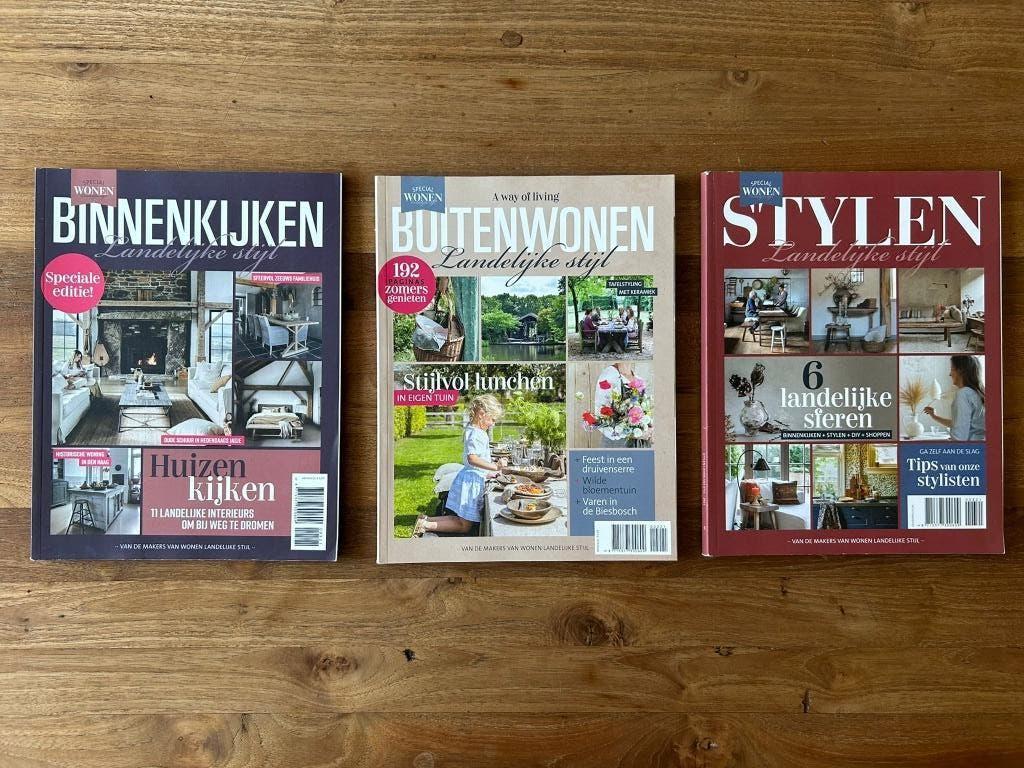 3 stuks Wonen Special Binnenkijken/buiten wonen/stylen 2021, Boeken, Tijdschriften en Kranten, Ophalen of Verzenden, Zo goed als nieuw