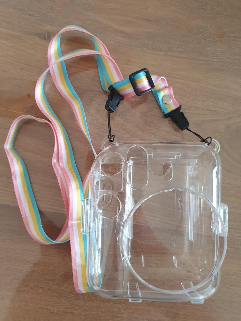 Transparante cameratas met regenboog draagriem. Mini instax, Ophalen of Verzenden, Nieuw, Overige typen, Overige merken