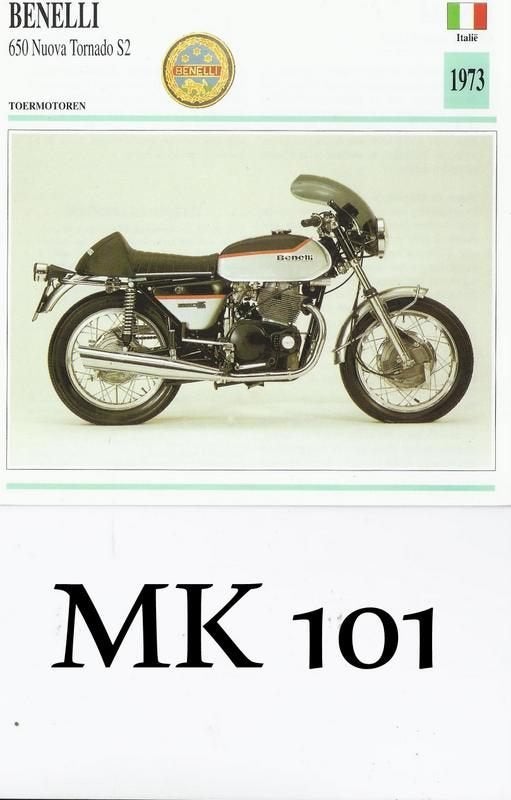 Mk101 motorkaart benelli 650 nuova tornado s2, Ophalen of Verzenden, Zo goed als nieuw, Auto's