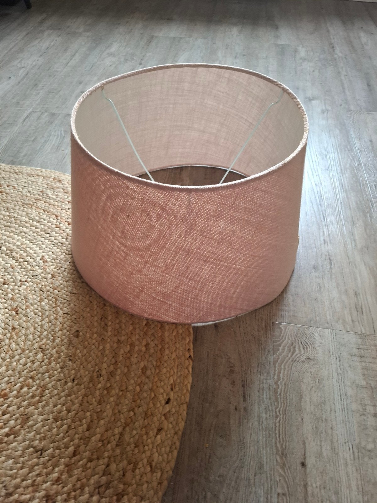 Riviera Maison lampenkap - Roze/Linnen, Ophalen, Overige typen, Rond, Zo goed als nieuw