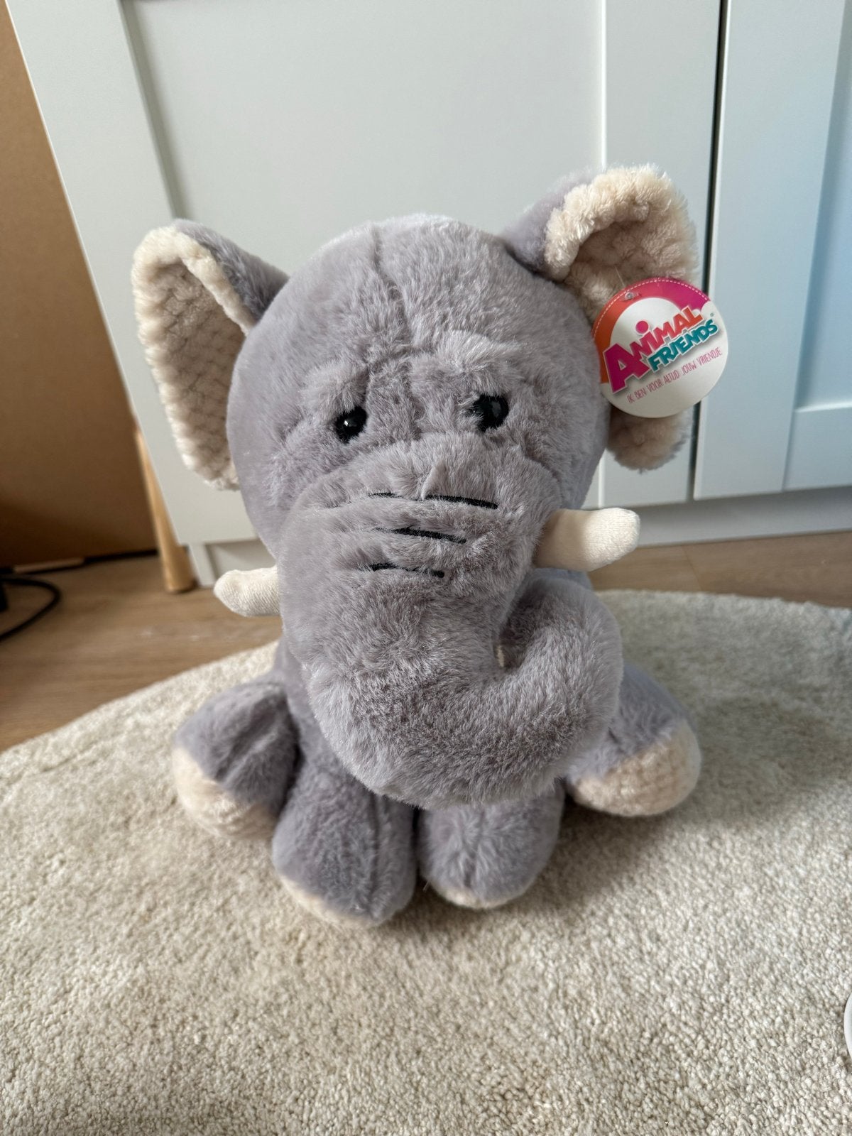 Nieuwe Animal Friends Olifant Knuffel met Prijskaartje, Overige merken, Grijs, Nieuw, Ophalen of Verzenden
