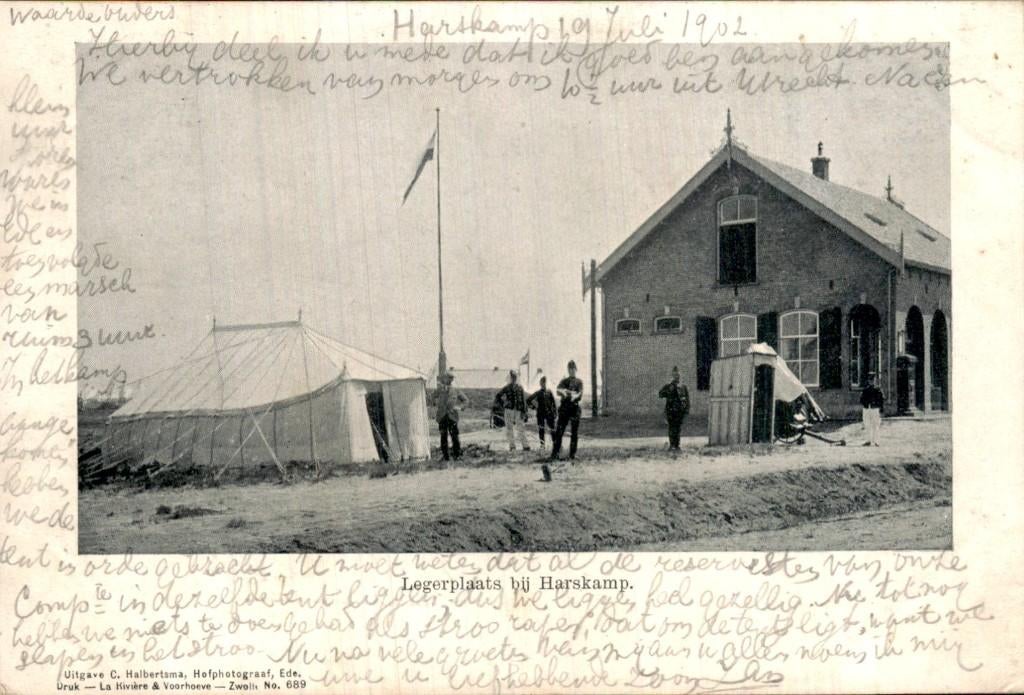 Harskamp - Legerplaats - Tent en barak, Ophalen of Verzenden, Voor 1920, Gelopen, Gelderland