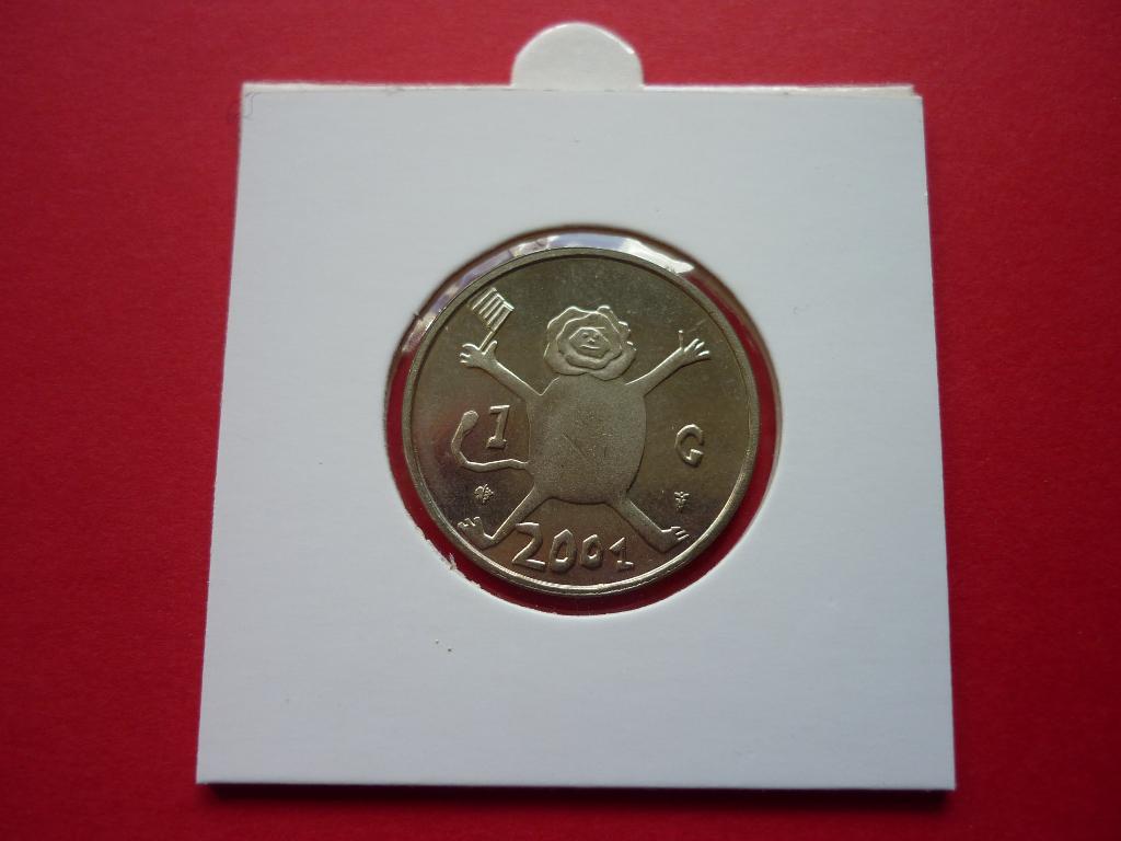 2001 laatste Gulden, leeuwtje, Postzegels en Munten, Munten | Nederland, Verzenden, Koningin Beatrix, 1 gulden, Losse munt
