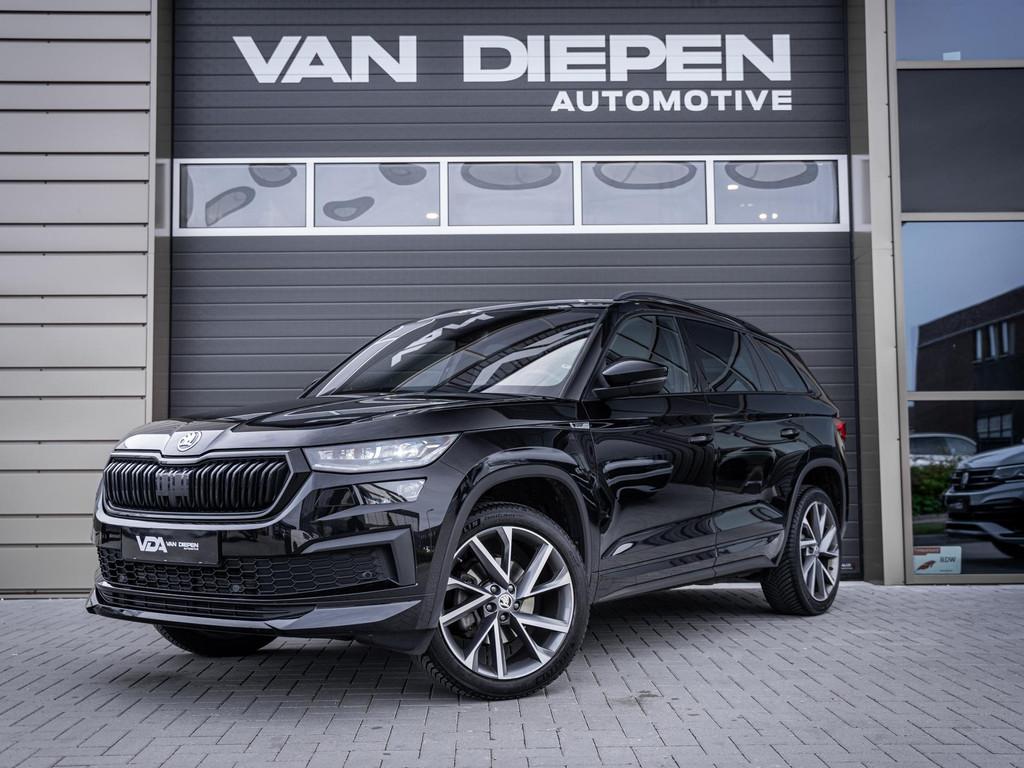 Skoda Kodiaq 1.5 TSI Sportline Business 7p. - ACC l Trekhaak, Auto's, 4 cilinders, 150 pk, Zwart, 14 km/l