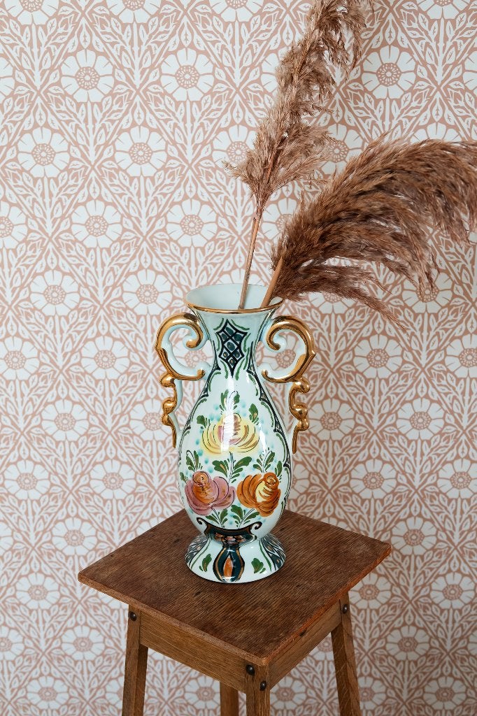 Antieke woondecoratie bloemen vaas vazen  Francina, Antiek en Kunst, Ophalen of Verzenden