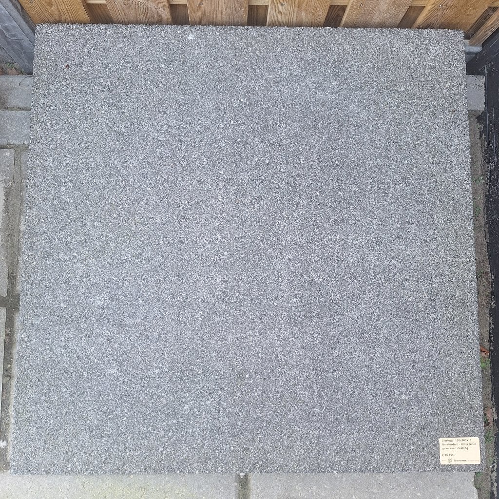 betontegels 100x100x10 antraciet met kleurechte deklaag, Tuin en Terras, Ophalen of Verzenden, Beton, Terrastegels