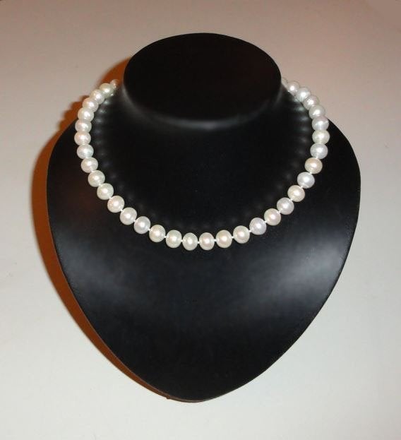 Ketting Parels choker akoya magnetisch slotje, Verzenden, Nieuw, Overige kleuren, Steen of Mineraal