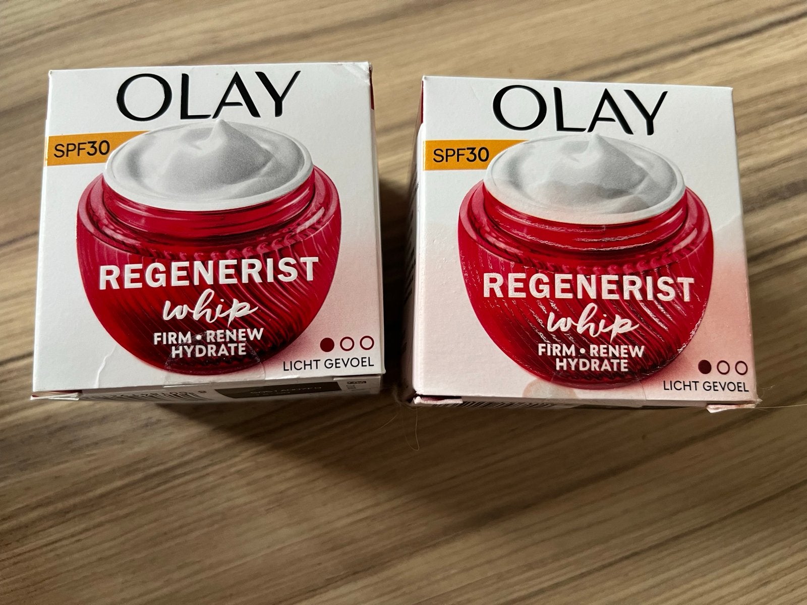 Olay Regenerist Whip SPF30 Dagcrème - 2 stuks, Ophalen of Verzenden, Nieuw, Gehele gezicht, Verzorging