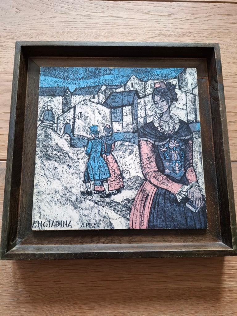 Schilderij Engiadina R. Mirer - Wandeling Echtpaar, Ophalen