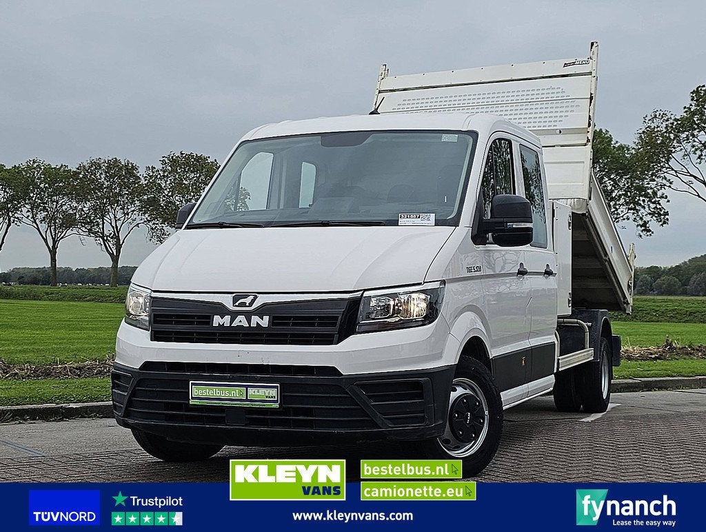 M.A.N. TGE 5.120 dub.cab kipper kist!, Auto's, Bestelauto's, Gebruikt, Euro 6, MAN, Bedrijf