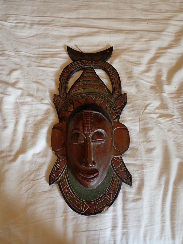 Afrikaans houten masker (48cm) - Senufo stijl, Antiek en Kunst, Ophalen