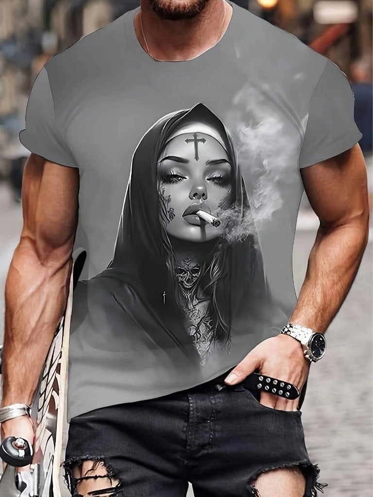 T-Shirts Aantrekkelijke Non - Rokende Non, Ophalen of Verzenden, Nieuw, Overige maten, Zwart
