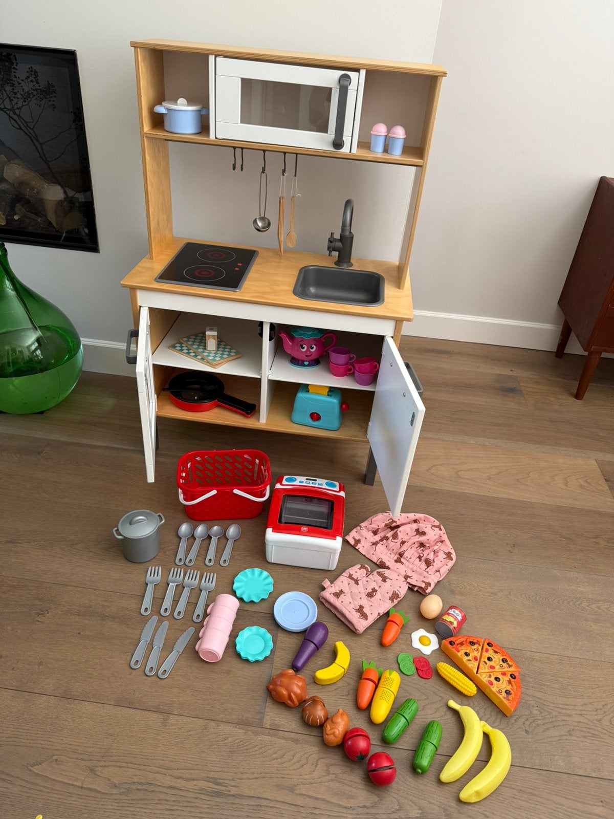 Houten IKEA speelgoed keukentje + toebehoren, Ophalen, Gebruikt, Q, Q