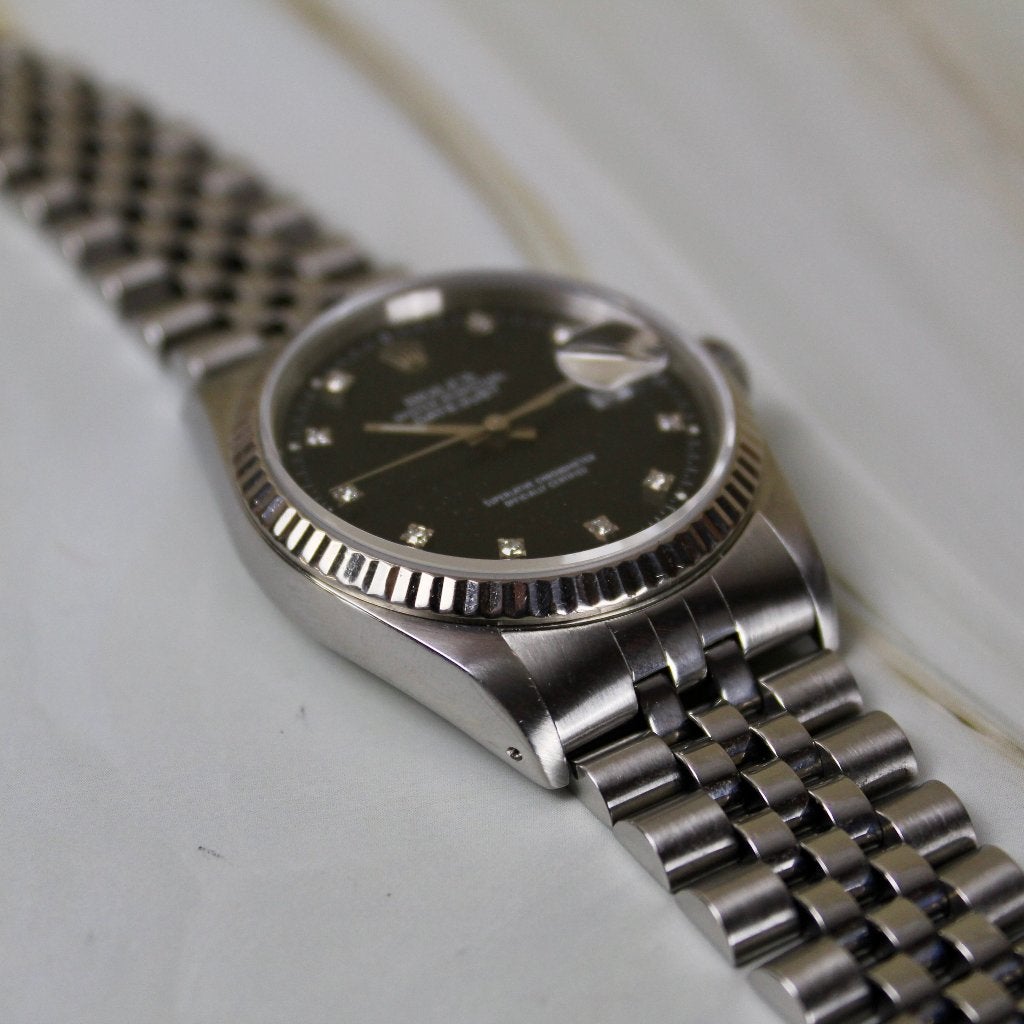 Rolex Datejust - 16234 - Diamond dial, Gebruikt, Rolex, Polshorloge, Ophalen of Verzenden