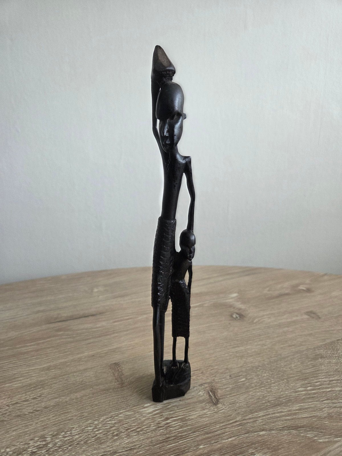 Afrika beeldje vrouw en kind, Ophalen of Verzenden