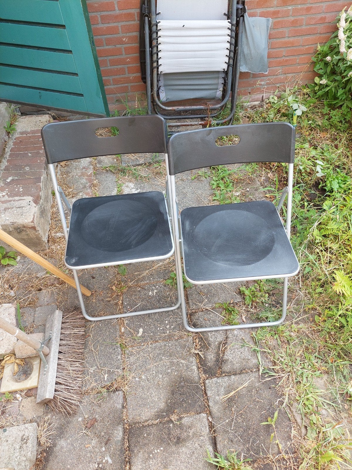 2x Klapstoel - Handig en Compact, Praktisch, Modern, Gebruikt, Twee, Zwart