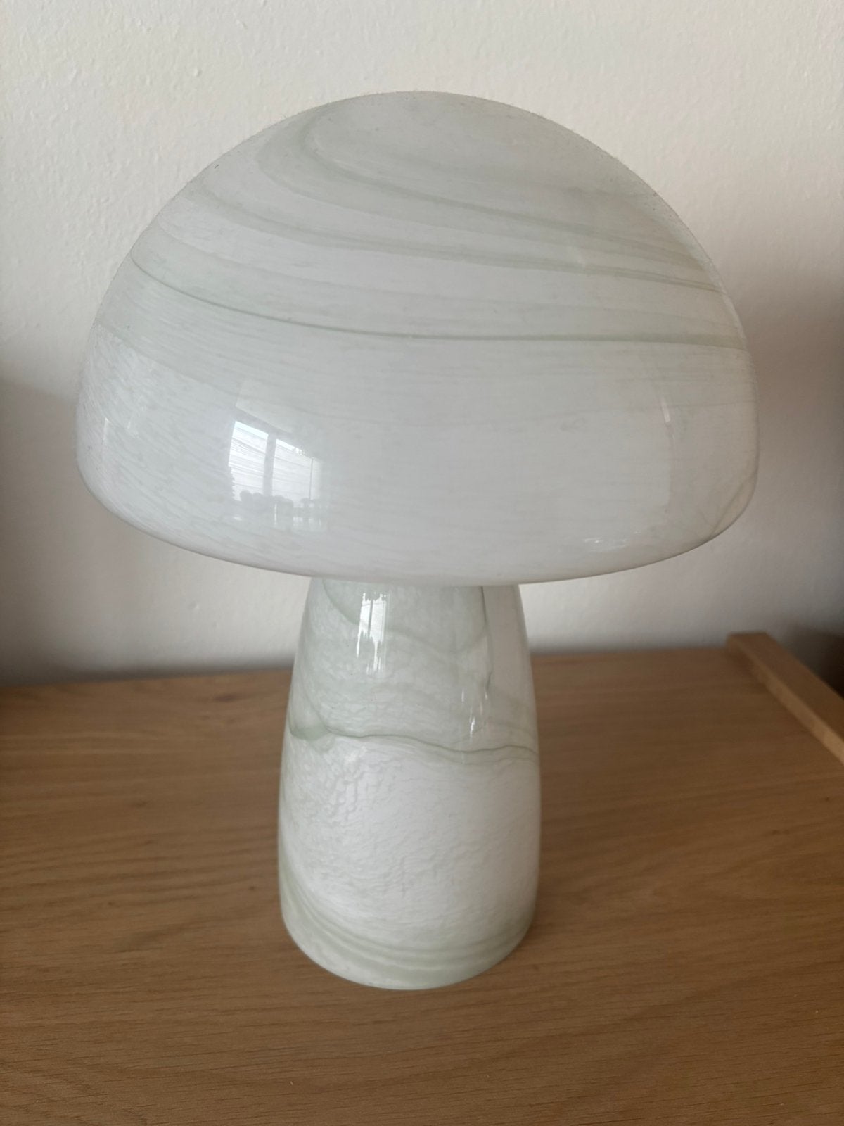 lamp mushroom glas paddenstoel lampen tafellamp bureau, Huis en Inrichting, Lampen | Tafellampen, Ophalen, Zo goed als nieuw, Glas
