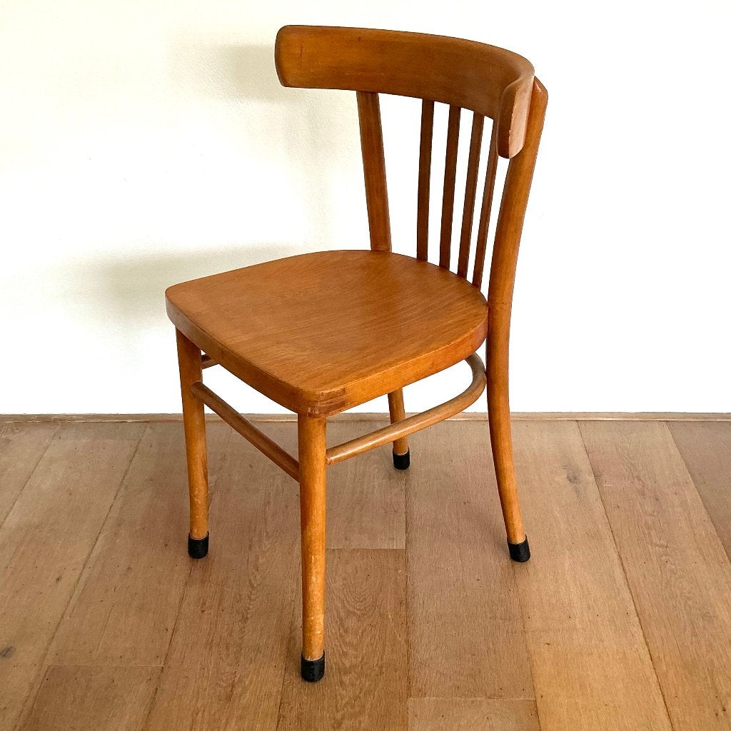 Vintage keukenstoel eetkamerstoel bistrostoel, Ophalen, Gebruikt, Bruin, 60s