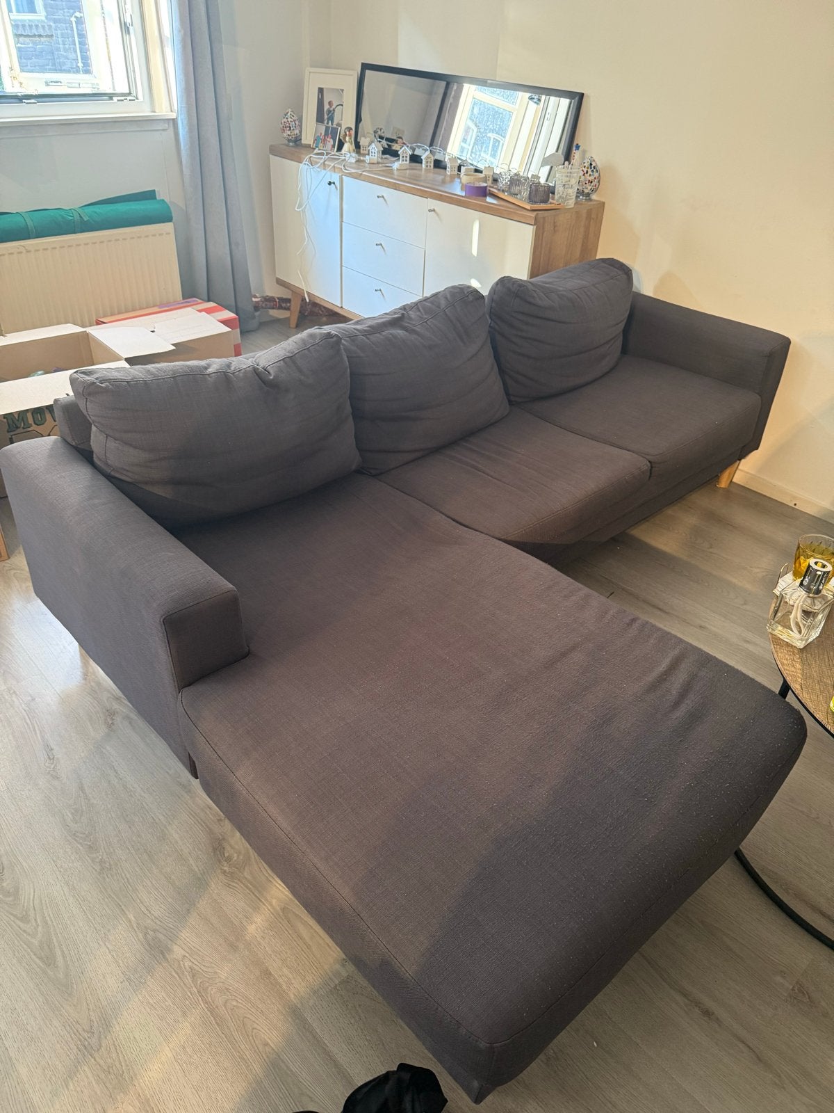 Gratis Jysk EGENSE hoekbank in Arnhem, Huis en Inrichting, Banken | Bankstellen, 250 tot 300 cm, Gebruikt, Hoekbank, Ophalen of Verzenden