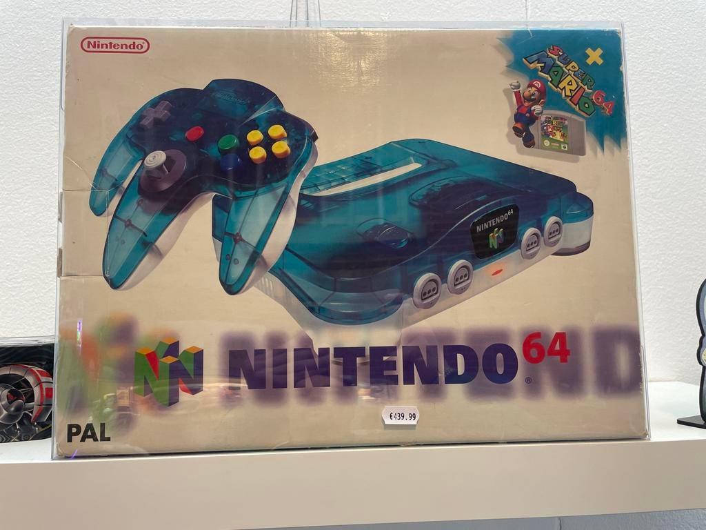Nintendo 64 Console Blue met Super Mario 64 - PAL Versie, Spelcomputers en Games, Spelcomputers | Nintendo 64, Zo goed als nieuw