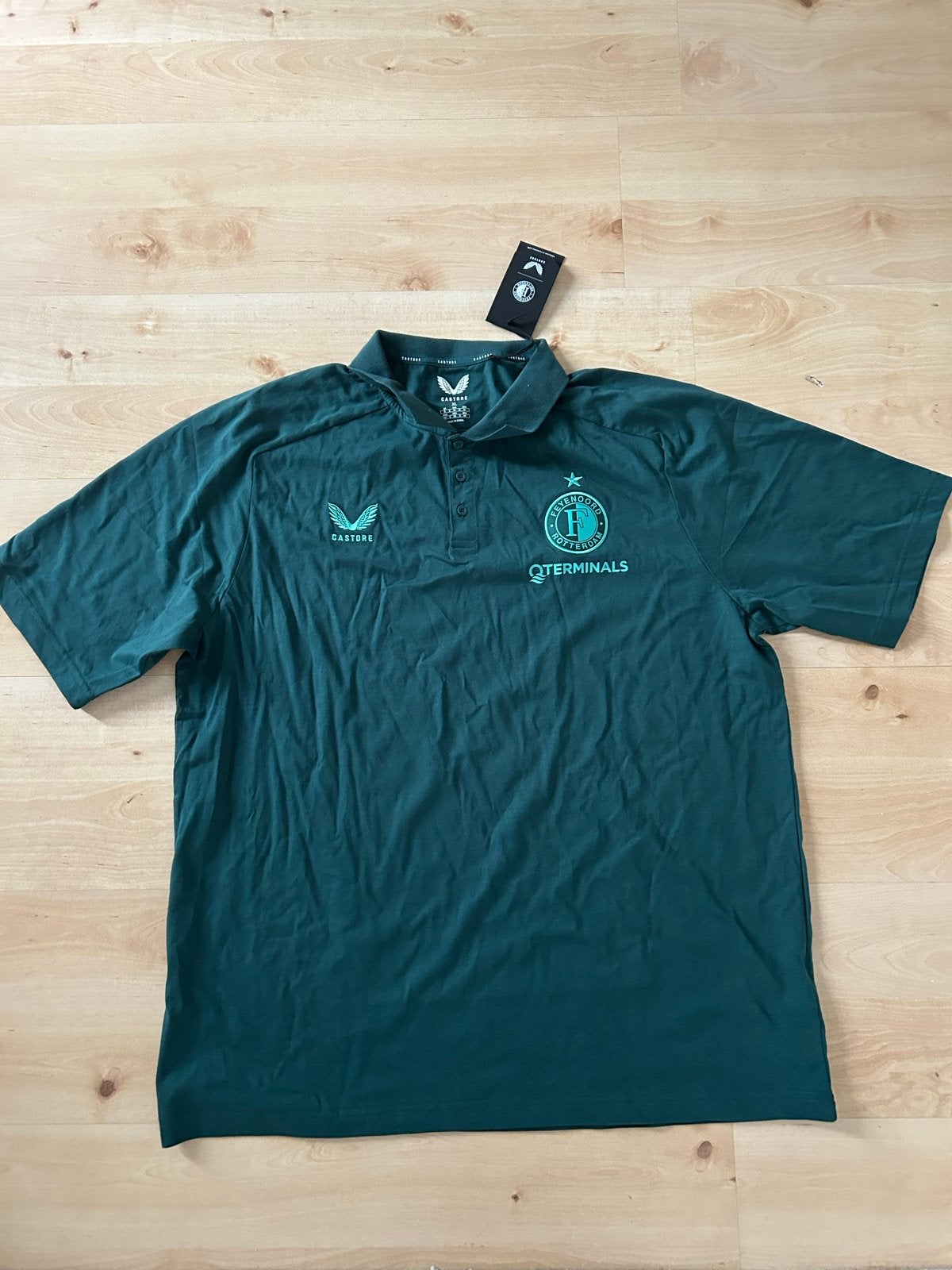 Feyenoord Castore Polo Shirt XL - Nieuw met kaartjes, Ophalen of Verzenden, Nieuw, Maat 56/58 (XL), Groen