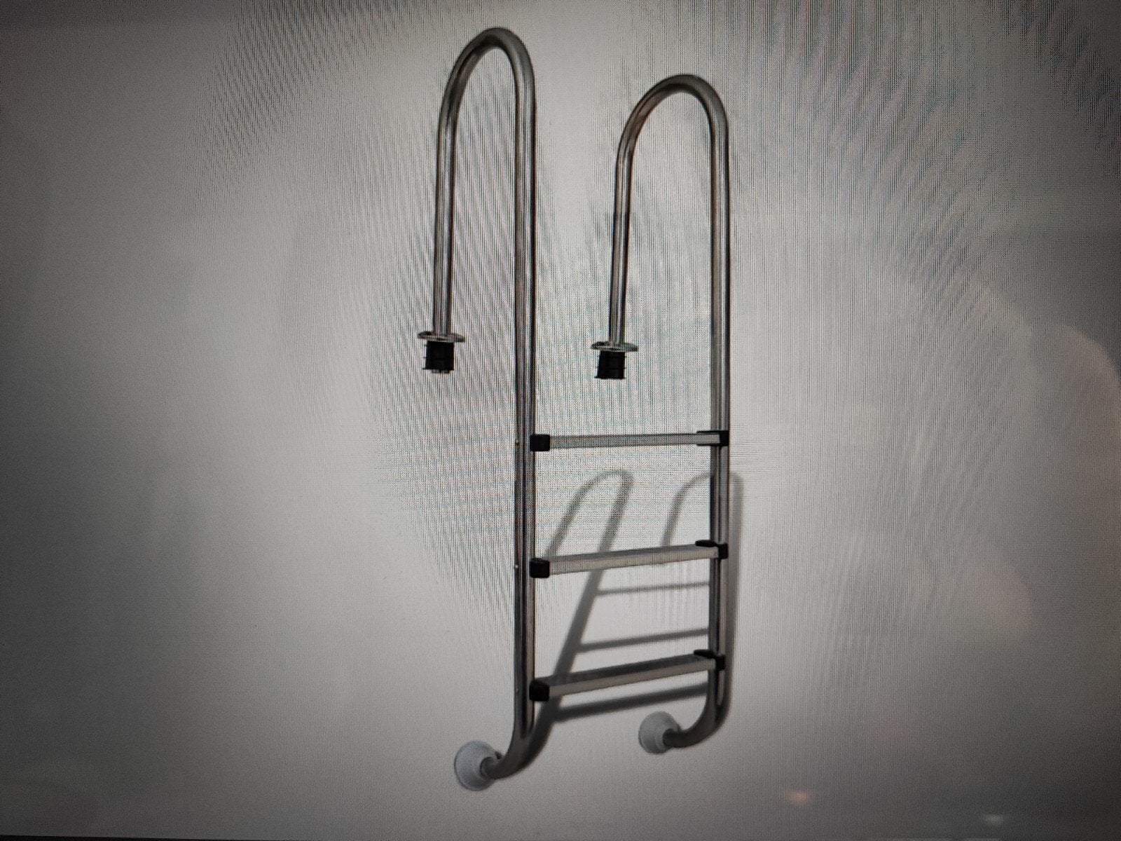 Zwembadladder met 3 sporten 120 cm roestvast staal €99,-, Ophalen of Verzenden, Nieuw, Ladder