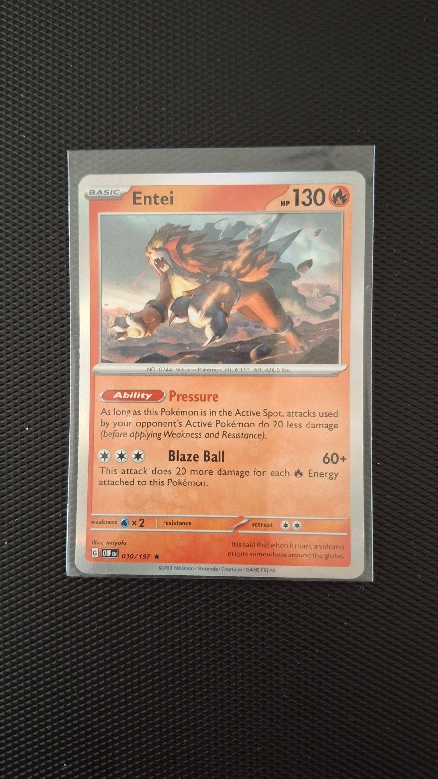 Pokémon Kaart Entei 030/197 Basic HP 130, Ophalen