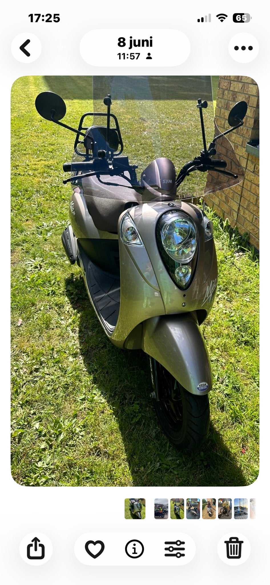 Snor Scooter 2015 - Inclusief helm en slot, Fietsen en Brommers, Scooters | SYM, Ophalen of Verzenden, Gebruikt, Maximaal 25 km/u