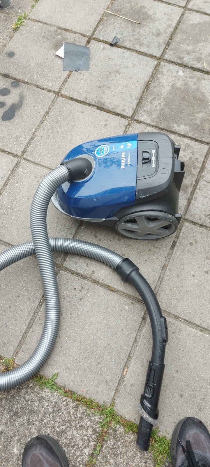 Philips Performer Compact Stofzuiger - Blauw, Witgoed en Apparatuur, Gebruikt, Philips, Sledestofzuiger, Ophalen