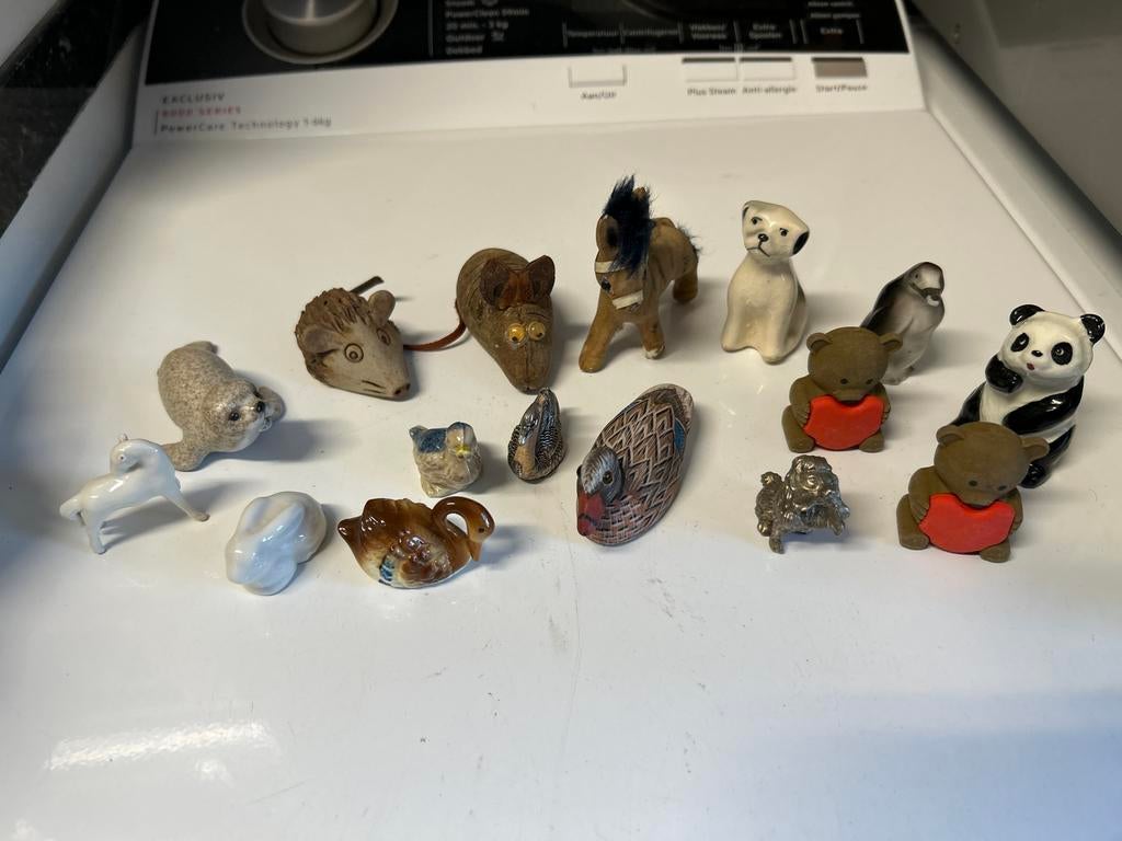 Vintage Letterbak Dieren miniaturen jaren 80 Diverse Figuren, Verzamelen, Ophalen of Verzenden, Gebruikt, Overige soorten, Beeldje of Figuurtje