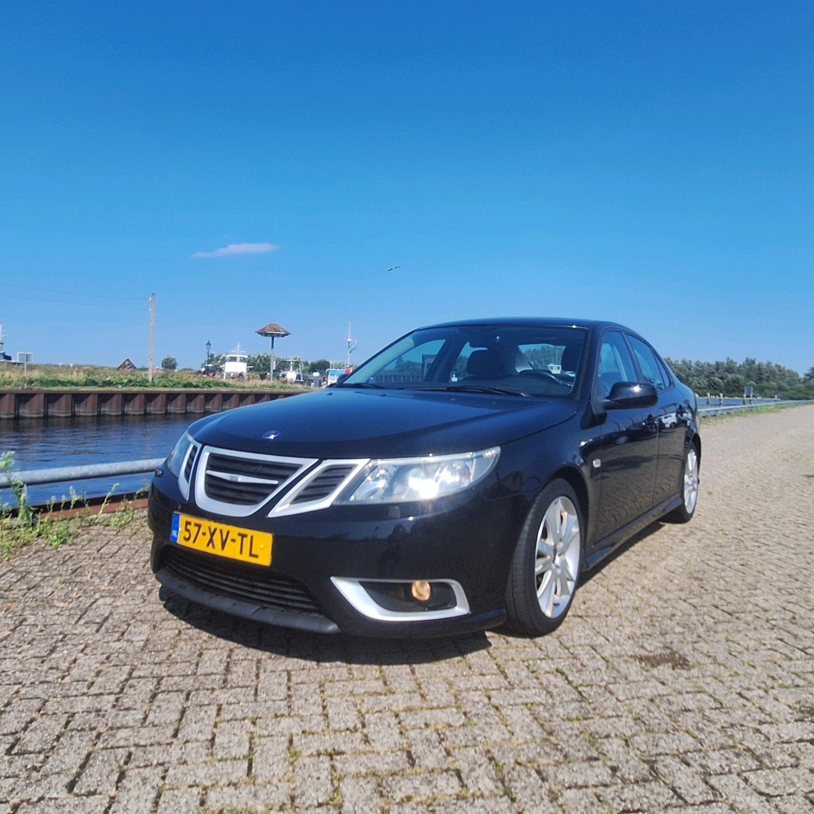 Saab 9-3 2.8 T V6 Aero Sport Sedan AUT MY2008 300 pk, Auto's, Zwart, Zwart, Particulier, 1600 kg
