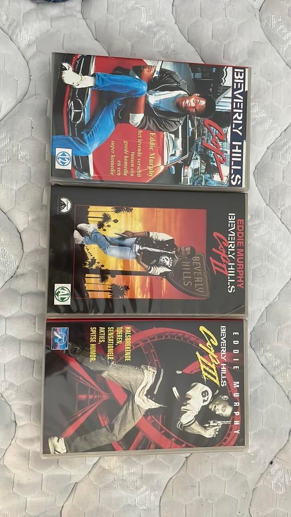 Beverly Hills Cop 1–3 VHS – Eddie Murphy Trilogy, Alle leeftijden, Ophalen of Verzenden, Zo goed als nieuw, Komedie
